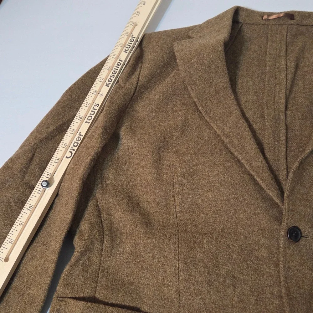 Proper Cloth Sport Coat Mens 48 Japanese Ochre Wool Shetland Tweed Blazer